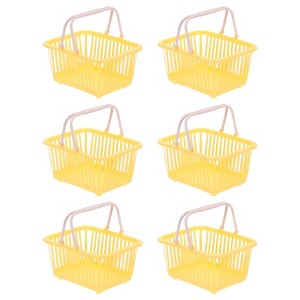 Unique Bargains Plastic Grocery Shopping Toy Organizing Mini Decorative Baskets 6.3" x 3.5" x 5.1" 6 Pcs - 1 of 4