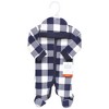 Hudson Baby Boys Thermal Preemie Sleep and Play and Cap, Navy Plaid, Preemie - 2 of 2