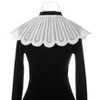 Elerevyo Women Lace Embroidery Knit Detachable Fake Peter Pan Collar Little Shawl for Blouse 1Pc - 3 of 4