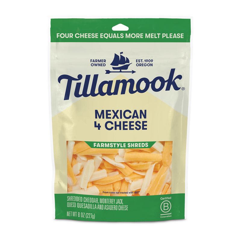 Tillamook Farmstyle Mexican 4 Cheese Shredded Cheese - 8oz, 1 of 6