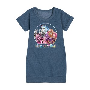 Girls' - Mattel - Circle OF Friends Graphic Short Sleeve Fleece Dress - 1 of 4