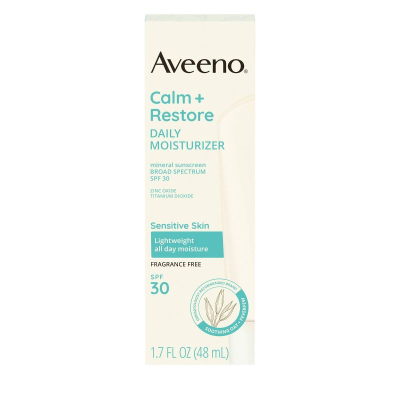 Aveeno Calm + Restore Daily Moisturizer Mineral Sunscreen - SPF 30 - 1.7oz, 3 of 11