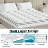 ZACHVO 4 Inch Dual Layer Gel Memory Foam Mattress Topper with Quilted Pillow Top and Deep Pocket Fit, CertiPUR-US Certified，King Size - 2 of 4