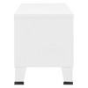 vidaXL Industrial TV Stand White 41.3 in.x13.8 in.x16.5 in. Metal - 4 of 4