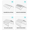 Metal Carport, Heavy Duty Carport with Steel Roof, Reinforced Frame, Outdoor Garage Car Shelter Shade for 2 Cars, Boats and Truck - 3 of 4