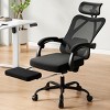 GlasFlength Task and Office Chairs with Support Armrest，Ergonomic, Adjustable，Computer Chair and Gaming Chair, Black, 24"*24.8"*49.2" - 4 of 4