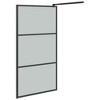 VidaXL Walk-in Shower Wall 39.4 in.x76.8 in. Dark ESG Glass Black - 4 of 4