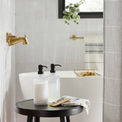 Fluted Acrylic Shower Dispenser - Hearth &#38; Hand&#8482; with Magnolia