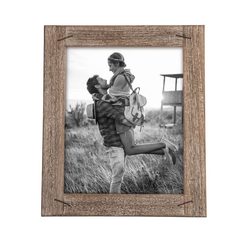 8 x 10 inch Decorative Distressed Wood Picture Frame with Nail Accents - Foreside Home & Garden, 1 of 4