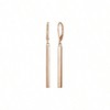 Yellow Gold Rose Gold Over Sterling Silver Bar Drop Earrings Simple and Stylish - 3 of 4
