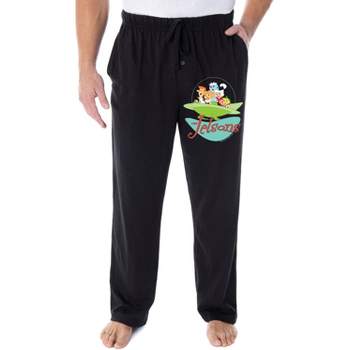 Garfield Pajama Pants Men's Adult Cartoon Cat Grid Sleep Lounge Pants (xl)  Black : Target