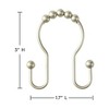 LunaLulinlk Rustproof Double Easy Glide Shower Hooks, Brushed Nickel, Set of 12 - 3 of 4