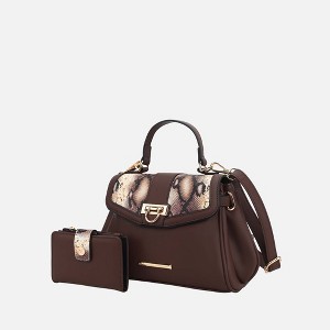 MKF Collection Geny Faux-Snake Embossed Women’s Shoulder bag with matching Wallet by Mia K - 1 of 4