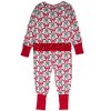 RuffleButts SoftSnooze Baby Girls Holiday Convertible Ruffle One Piece Pajama - 2 of 2