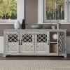 Galano Mirrored 4-Door TV Stand with Concealed Storage 68.2" W × 17.2" D × 29.3" H - 3 of 4
