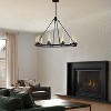ALOADECOR  Transitional Black LED Chandelier With Unique Bubble Tube Round Modern Farmhouse Candle LED Pendant Lighting For Living Room - 4 of 4