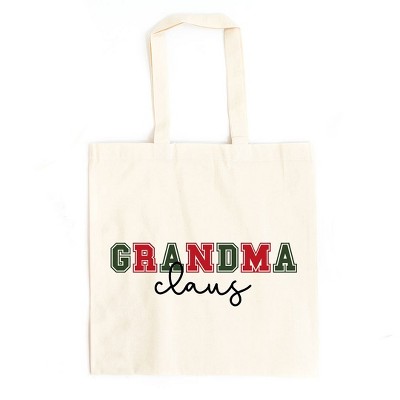 City Creek Prints Grandma Claus Canvas Tote Bag - 15x16 - Natural