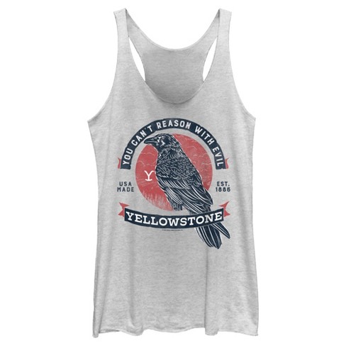 Women's Yellowstone Crow Yow Can't Reason With Evil Racerback Tank Top - image 1 of 4