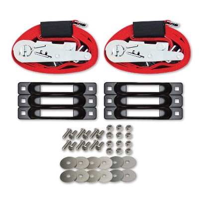 SNAP-LOC E-Track Single Truck Trailer 6-Pack Tie-Down Anchor Kit with 2 in x 16 ft Ratchet Straps 4,400 lb