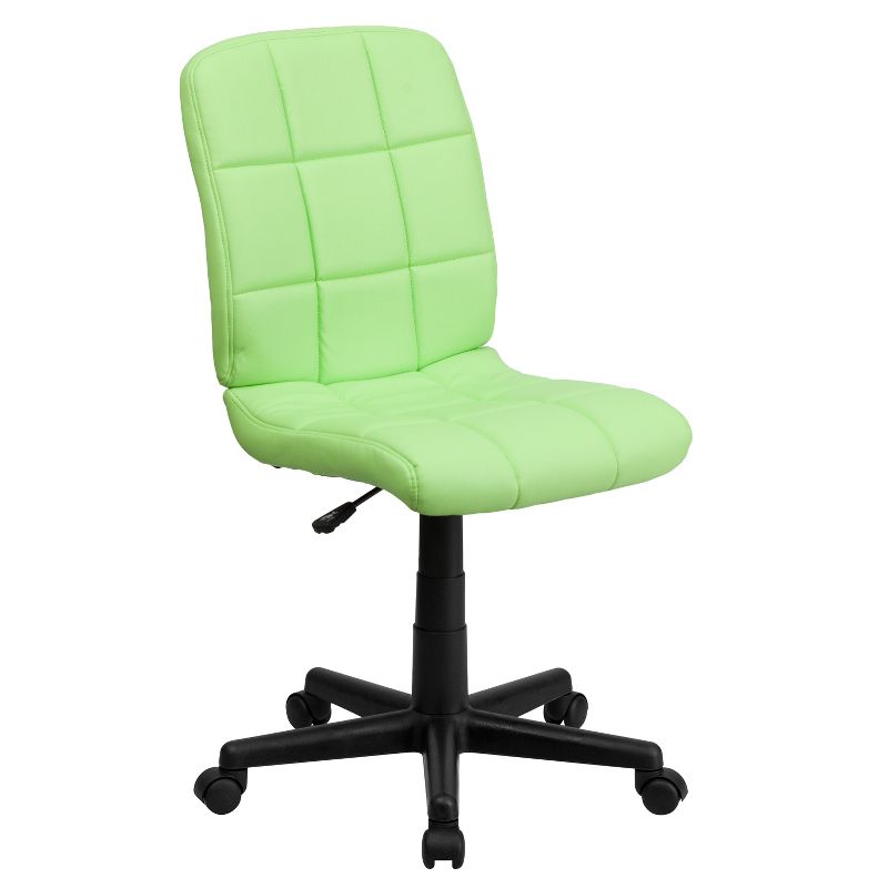 Emma and Oliver Mid-Back Green Quilted Vinyl Swivel Task Office Chair, 1 of 12