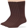 Men Dress Solid Socks Cotton - 6 Pack - Casual, Crew, Lightweight, Business - Shoe 9-12 L, 12-15 XL - Black, Brown, Beige| 7BIGSTARS KINGDOM - 3 of 4