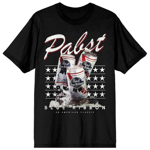 Pabst Blue Ribbon Patriotic Beer Men's Black Short-sleeve Tee : Target