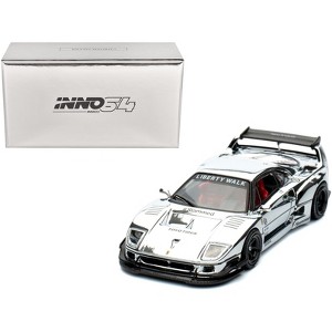 LBWK (Liberty Walk) F40 Chrome Silver 1/64 Diecast Model Car by Inno Models - 1 of 4