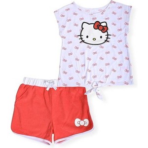 Hello Kitty Little Girl's 2-Piece Fashion Top and Dolphin Shorts Sets - 1 of 3