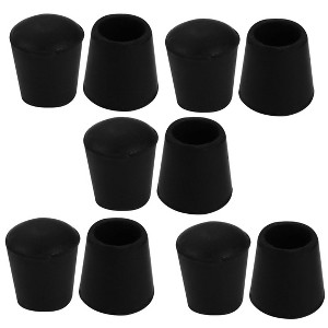 Unique Bargains Rubber Floor Protector Furniture Feet Covers Chair Leg Caps 16mm Inner Dia Black 10 Pcs - 1 of 3