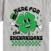 Boys' - Instant Message - St. Patrick's Day Here For The Shenanigans Short Sleeve Graphic T-Shirt - 2 of 4