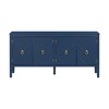 63" Modern Sideboard Buffet,Narrow Storage Cabinet with Geometric Doors & Adjustable Shelves for Entryway,Living Room-Baofuwish - 3 of 4