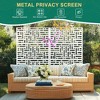 TUYOHW Metal Privacy Screen Outdoor, Decorative Privacy Panels, Freestanding Privacy Screen for Patio, Garden, Pool (White Square) - 4 of 4