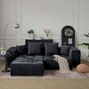 WJShome 104" L Shaped Sectional Couch,Modern Modular Sofa with Ottoman,Linen Deep Loveseat with Pillows Couches for Home and Apartment - 2 of 4