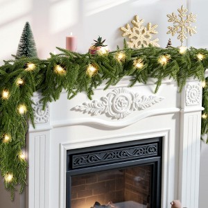 MOEPISY 6FT Christmas Garland with Lights 20 LEDs - 1 of 4