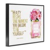 Stupell Industries Fashion Designer Perfume Gold Pink Watercolor Inspirational Word Framed Giclee Art, Black, 20" x 16" - 2 of 4