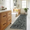Coucheta Washable Runner Rug , Non-Slip Vintage Floral Bath Rug, Low Pile Stain Resistant Carpet for Bedroom Hallway, Multi-Color & Size - 3 of 4