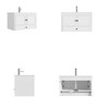 Famapy White Hanging Bathroom Vanity with Faucet and Metal - Rail Drawer - 4 of 4