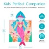 Joyfy Kids Beach Towels with Hood for Boys Quick Dry Blue Dinosaur Hooded Toddler Soft Microfiber 24"x24" Wearable BathTowels for Pool, Travel, Swim - 2 of 4