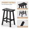 Dolonm 2-Pack Bar Stools for Counter Height 29", Recycled Resin, Anti-Slip, 300lb Capacity, Easy Assembly for Kitchen/Outdoor/Home Bar - 3 of 4