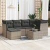 vidaXL Garden Sofa Set Grey, Dark Grey - 2 of 4