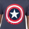 Seven Times Six Marvel Captain America Men's T-Shirt Super Soldier Shield Design Tee Blue - 3 of 4