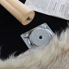 Cheer Collection 17" Round Faux Fur Stool - 3 of 4