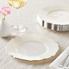 Silver Spoons Elegant Disposable Plastic Plates for Party, Heavy Duty Ivory Disposable Plate Set, (10 PC) - Baroque - 2 of 4