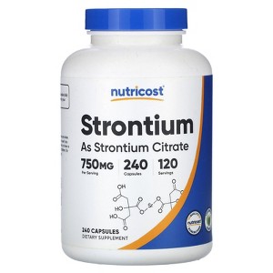 Nutricost Strontium, 750 mg , 240 Capsules (375 mg per Capsule) - 1 of 2