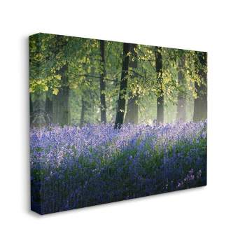 Stupell Industries Floral Lavender Field Morning Tree Forest Light Gallery Wrapped Canvas Wall Art, 16 x 20