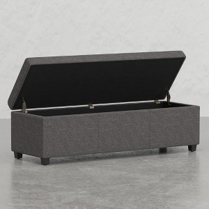 NicBex Rectangular Faux Leather Storage Ottoman Bench,Upholstered Storage Ottoman with Wood Legs,Modern Storage Bench for Living Room,Bedroom - 1 of 4