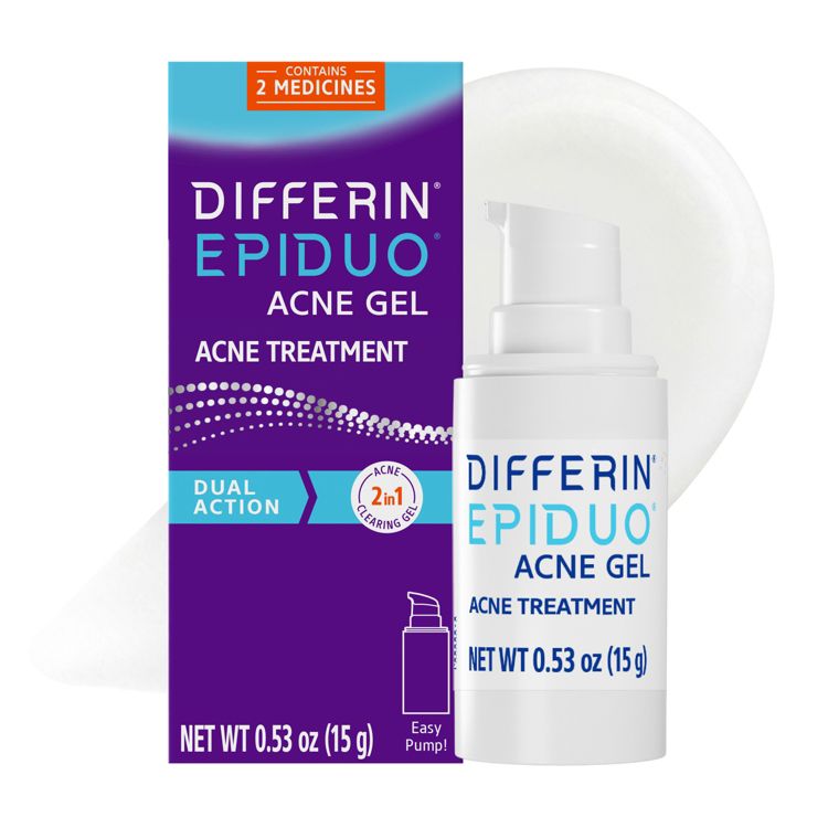 Differin Epiduo Acne Gel Adapalene & Benzoyl Peroxide Acne Treatment, 1 of 10