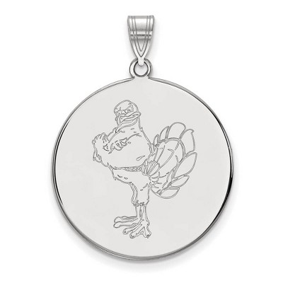 Black Bow Jewelry 10k White Gold Virginia Tech Hokies NCAA Extra Large Pendant