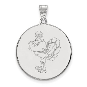 Black Bow Jewelry 10k White Gold Virginia Tech Hokies NCAA Extra Large Pendant - 1 of 3