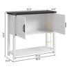 Farmhouse Entryway Table with 2-Door Cabinet, Wood Console Table with Storage, Coffee Bar Cabinet - 2 of 4